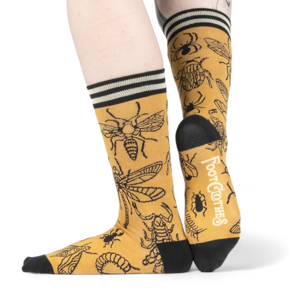 Footclothes - Arcanum - Creepy Crawlies Socks - Yellow